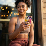 Seashell Libra Scale iPhone 16 Case - Lifestyle photo showing phone case in use