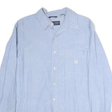 CHAPS Mens Blue Light Blue Casual Shirt L Button Down Long Sleeve Cotton