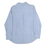 CHAPS Mens Blue Light Blue Casual Shirt L Button Down Long Sleeve Cotton