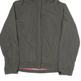 JACK WOLFSKIN Womens Grey Outdoor Jacket UK 16 Polyester Blend Zip Hooded Plain