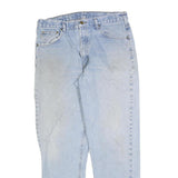 CARHARTT Mens Jeans Blue Regular Straight Denim Light W33 L32 Zip Cotton Blend