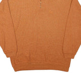 WIND Mens Orange Plain Pullover Jumper Crew Neck Basic Knit Size S
