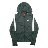 NIKE Mens Green & White Hooded Zip Up Hoodie S Sports Casual Activewear