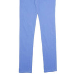 CLAIFORNIA & CO Womens Regular Fit Blue Trousers W25 L30 Cotton Blend Zip