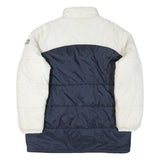 UMBRO Mens White & Navy Padded Zip Jacket XL Polyester Blend Casual Sportswear