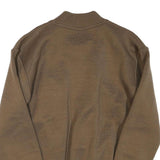 DARREN BRASS Mens Brown Zip Jacket XL Cotton Blend Plain Casual Smart