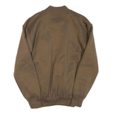 DARREN BRASS Mens Brown Zip Jacket XL Cotton Blend Plain Casual Smart