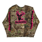 Bucked Up Camo Long Sleeve T-Shirt - Large Camo Cotton