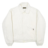 WRANGLER Mens White Cotton Zip Jacket XL Plain Casual Classic Outerwear