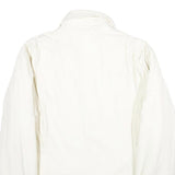 WRANGLER Mens White Cotton Zip Jacket XL Plain Casual Classic Outerwear