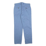 TOMMY HILFIGER Mens Cotton Blend Blue Regular Fit Straight Trousers W29 L30