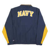 CHAMPION Mens Navy & Yellow Zip Jacket L Polyester Blend Navy Print Sportswear