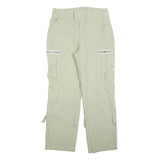 Mens Cotton Blend Relaxed Cargo Trousers Beige W34 L30 Casual Outdoor Utility