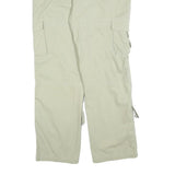 Mens Cotton Blend Relaxed Cargo Trousers Beige W34 L30 Casual Outdoor Utility