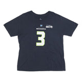 MAJESTIC Womens Blue Seattle Seahawks Wilson Graphic T-Shirt M Short Sleeve Crew