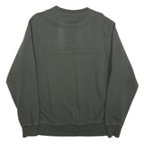 DICKIES Mens Green Crew Neck M Small Logo Patch Cotton Sweatshirt Workwear