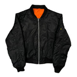 Flight Knox Armory Reversible Bomber Jacket - Large Black Nylon