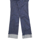 LEVI'S Womens Regular Blue Denim Rinse Fit Straight Leg Jeans W28 L30 Cuffed