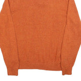 CHAPS Mens Orange Pullover Plain Roll Neck Basic Knit XL Button Collar Jumper