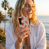 Seashell Gummy Bears Samsung Galaxy S25 Case - Lifestyle photo showing phone case in use