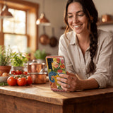 Seashell Aries Ram Samsung Galaxy S25 Case - Lifestyle photo showing phone case in use