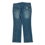 Carhartt Carpenter Trousers - 36W UK 14 Blue Cotton Blend