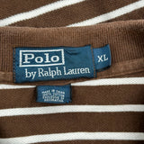 Polo By Ralph Lauren Striped Polo Shirt - XL Brown Cotton