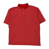 Vintage Tommy Hilfiger Striped Polo Shirt - XL Red Cotton