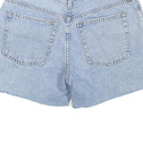 LEVI'S Womens Shorts Blue Denim Casual M W32 Cotton Blend Frayed Hem