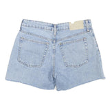 LEVI'S Womens Shorts Blue Denim Casual M W32 Cotton Blend Frayed Hem