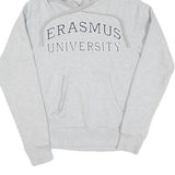 Mens Grey Erasmus University Cotton Pullover Hoodie XS Lightweight Casual