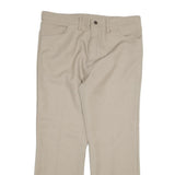 WRANGLER Mens Beige Regular Straight Trousers W36 L29 Classic Zip Closure