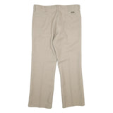 WRANGLER Mens Beige Regular Straight Trousers W36 L29 Classic Zip Closure