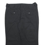 CALVIN KLEIN Womens Cotton Blend Black Regular Fit Cropped Trousers W34 L22