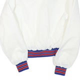 APHA Womens White Blue & Red Zip Jacket L Polyester Blend Plain Casual