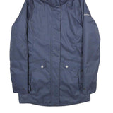 COLUMBIA Womens Navy Blue Outdoor Jacket XS Polyester Water Resistant Hooded Zip