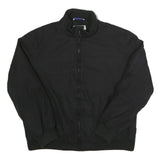 CALVIN KLEIN Mens Black Bomber Jacket L Polyester Woven Plain Zip Casual