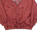 GOTTSCHALKS Mens Red & Brown Reversible Nylon Zip Jacket L Classic Casual