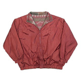 GOTTSCHALKS Mens Red & Brown Reversible Nylon Zip Jacket L Classic Casual
