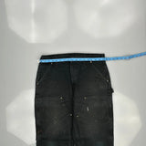 Carhartt Double Knee Carpenter Pants - 34W 33L Black Cotton