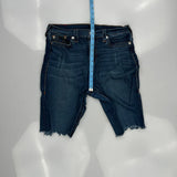 True Religion Denim Shorts - 31W UK 10 Blue Cotton Blend