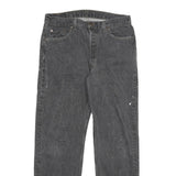 LEVI'S 501 Mens Jeans Black Regular Straight Denim Medium W32 L31 Button Closure