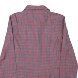 TOMMY HILFIGER Womens Red & Blue Check Shirt XS Cotton Blend Button Long Sleeve