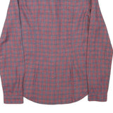 TOMMY HILFIGER Womens Red & Blue Check Shirt XS Cotton Blend Button Long Sleeve