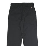 DICKIES Mens Polyester Blend Black Regular Fit Straight Leg Trousers W36 L30