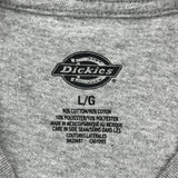 Dickies T-Shirt - Large Gray Cotton