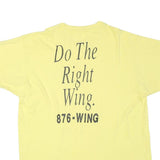 FRUIT OF THE LOOM Mens Yellow Wings Of Westwood NYC Graphic T-Shirt XL Short