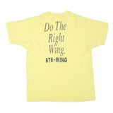 FRUIT OF THE LOOM Mens Yellow Wings Of Westwood NYC Graphic T-Shirt XL Short