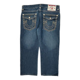 True Religion Contrast Stitch Jeans - 38W 26L Blue Cotton