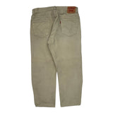 Levis 505 Jeans - 34W 29L Beige Cotton